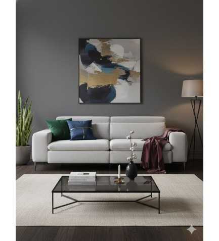 Sofá Ilia: El Diseño Moderno de 276 cm con Triple Función (Asientos Extraíbles y Cama Oculta)