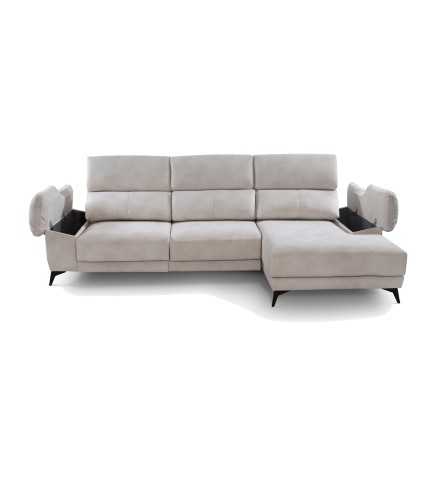 Sofá Stark Chaiselongue: 290 cm de Diseño, Almacenamiento Inteligente y Asientos Extraíbles Avanzados