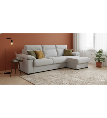 Chaiselongue Cama Tarkon: Triple Función, Arcón de Almacenaje y Sistema Italiano de Apertura Rápida