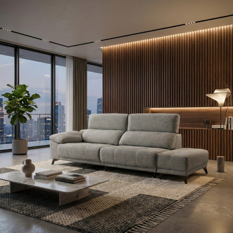 Anna Sofa (177 cm) with Puff