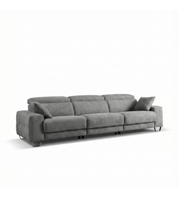 Lineares Ledersofa, 280 cm, verschiebbar, Modell Best