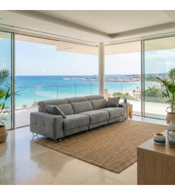 Sofa Lineal Piel de 280 Deslizante Mod. Best