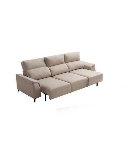 Sofá Lineal Mod. Raiguer (290 cm): Confort Extraíble sobre Ruedas